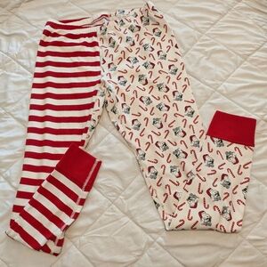 Red and White Striped Adult Pajama Pants